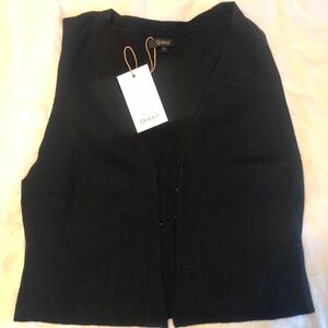 Quince Eco-Knit Split Front Sweater Vest